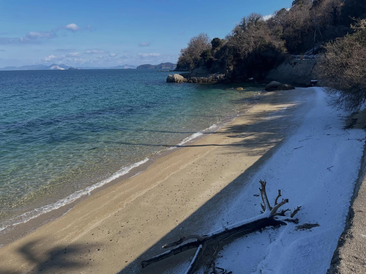 昨日、周防大島町ではめずらしく、壮麗な雪景色を目にすることが